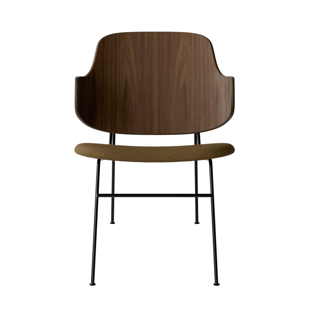 The Penguin Lounge Chair: Seat Upholstered + Walnut + Re Wool 0448