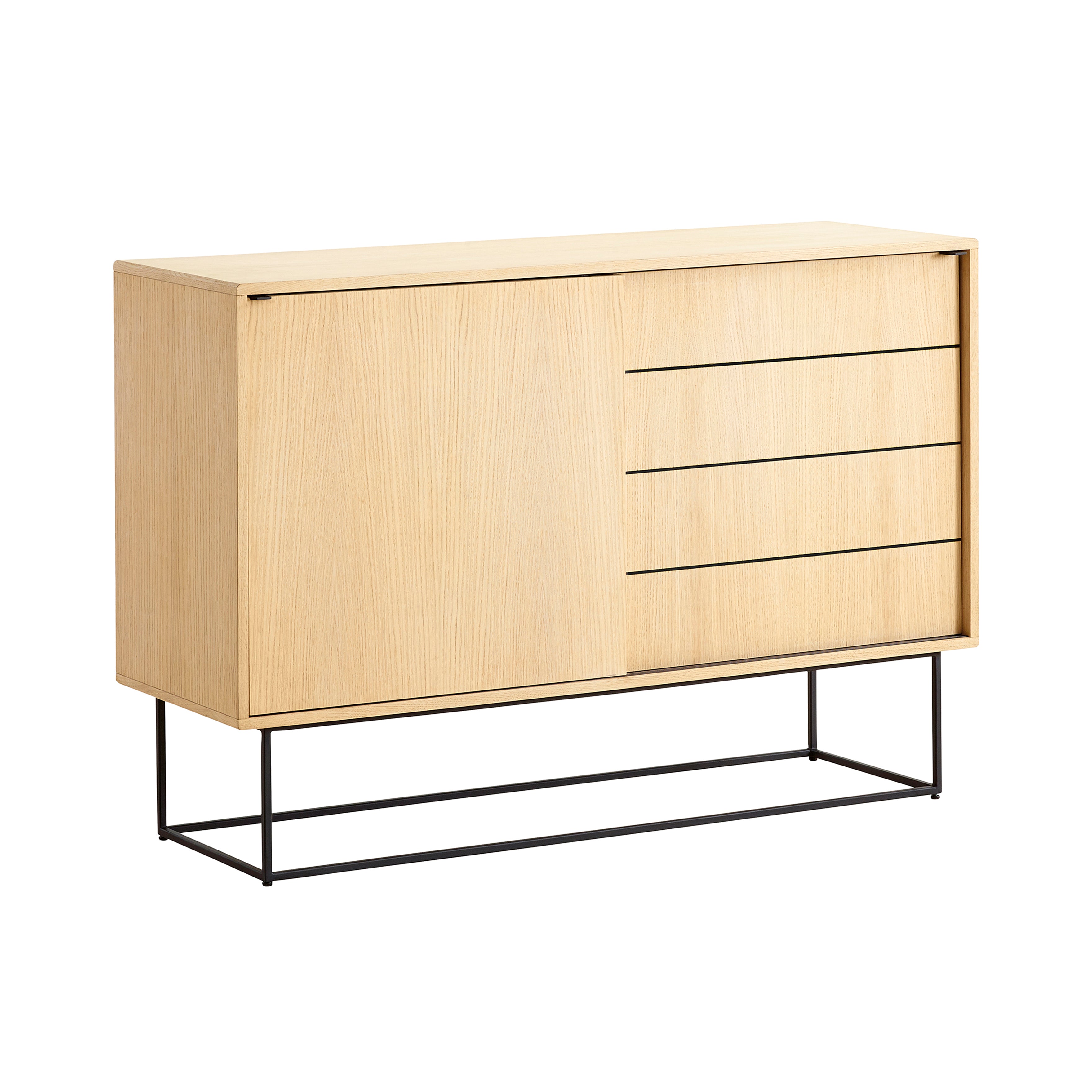 Virka High Sideboard: Oak Veneer