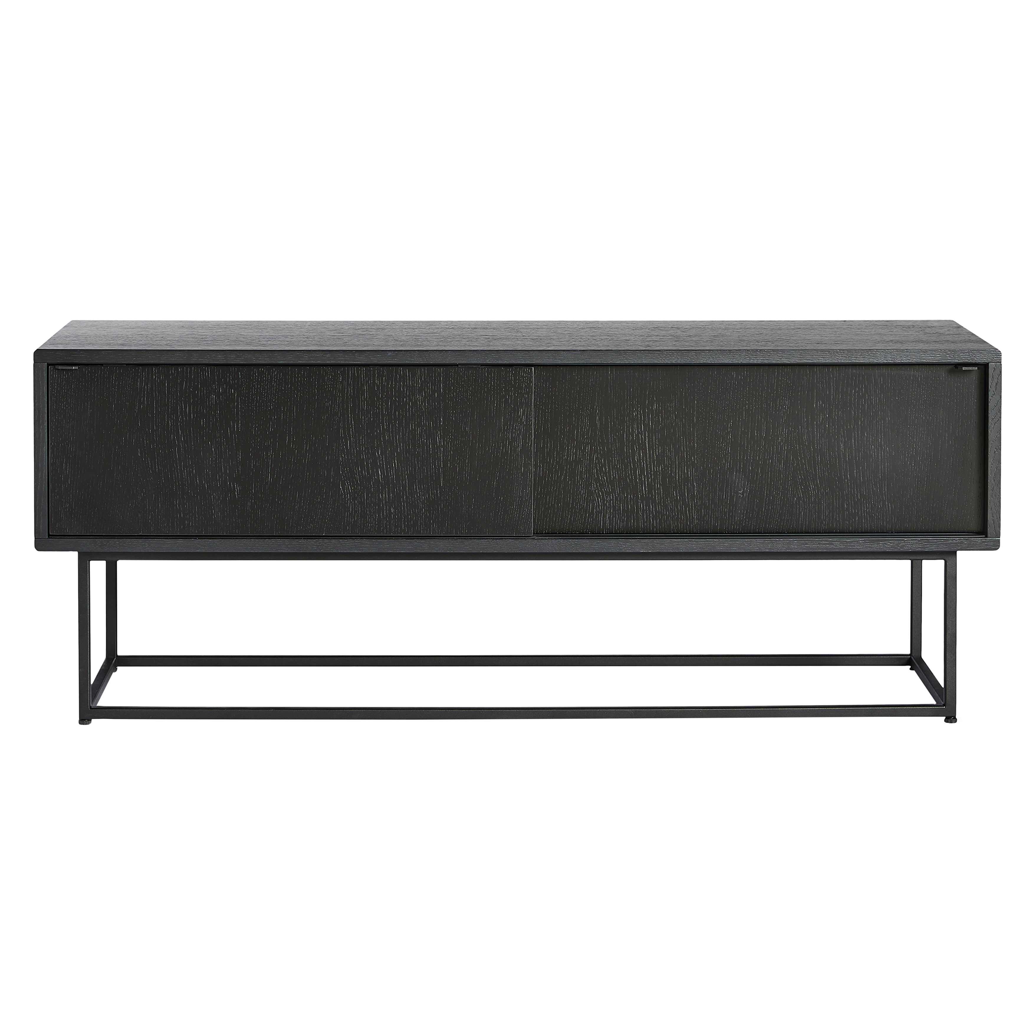 Virka Low Sideboard: Black Painted Oak