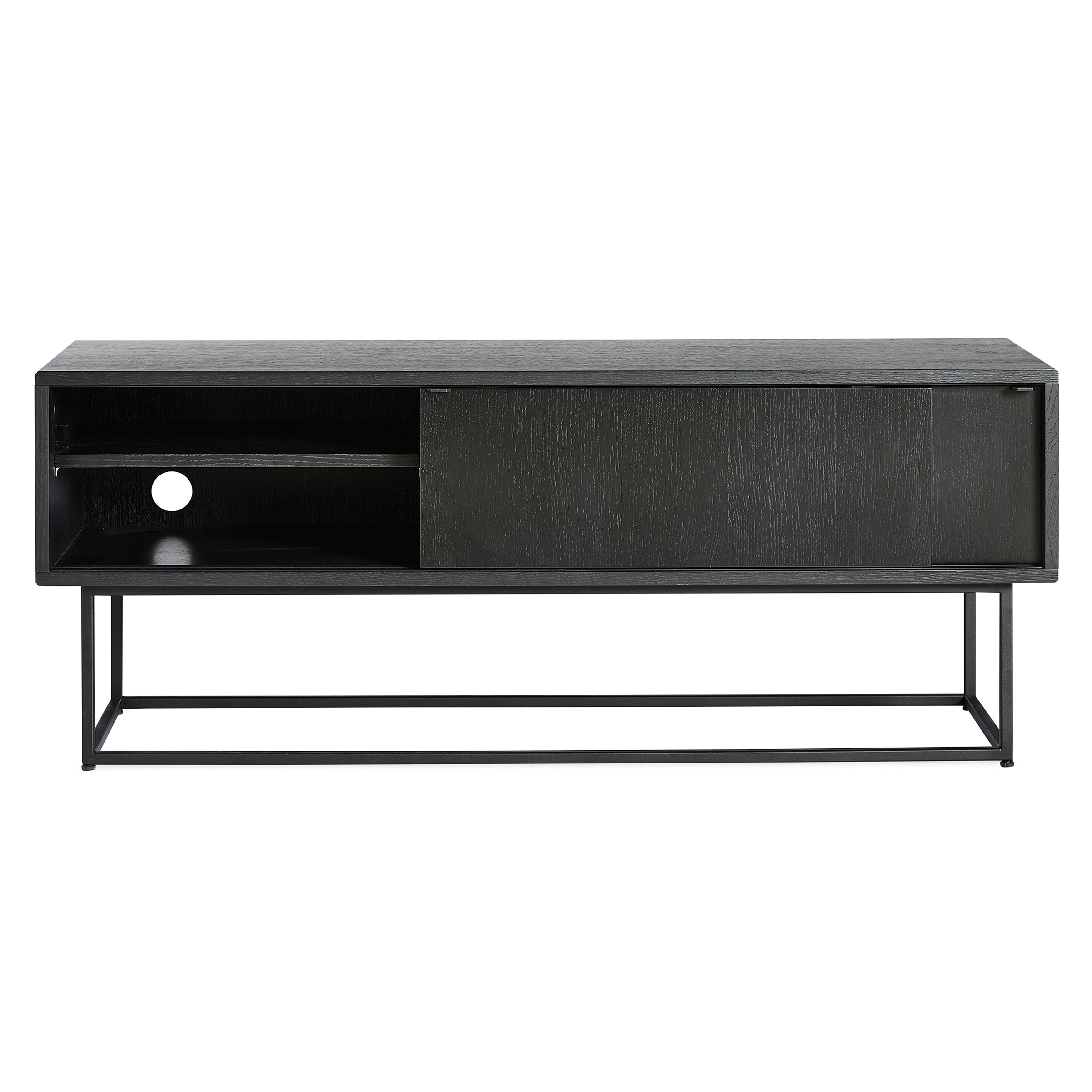 Virka Low Sideboard: Black Painted Oak