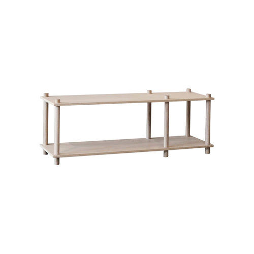 Elevate Shelving System Modular: Configuration 1 + White Pigmented Oak