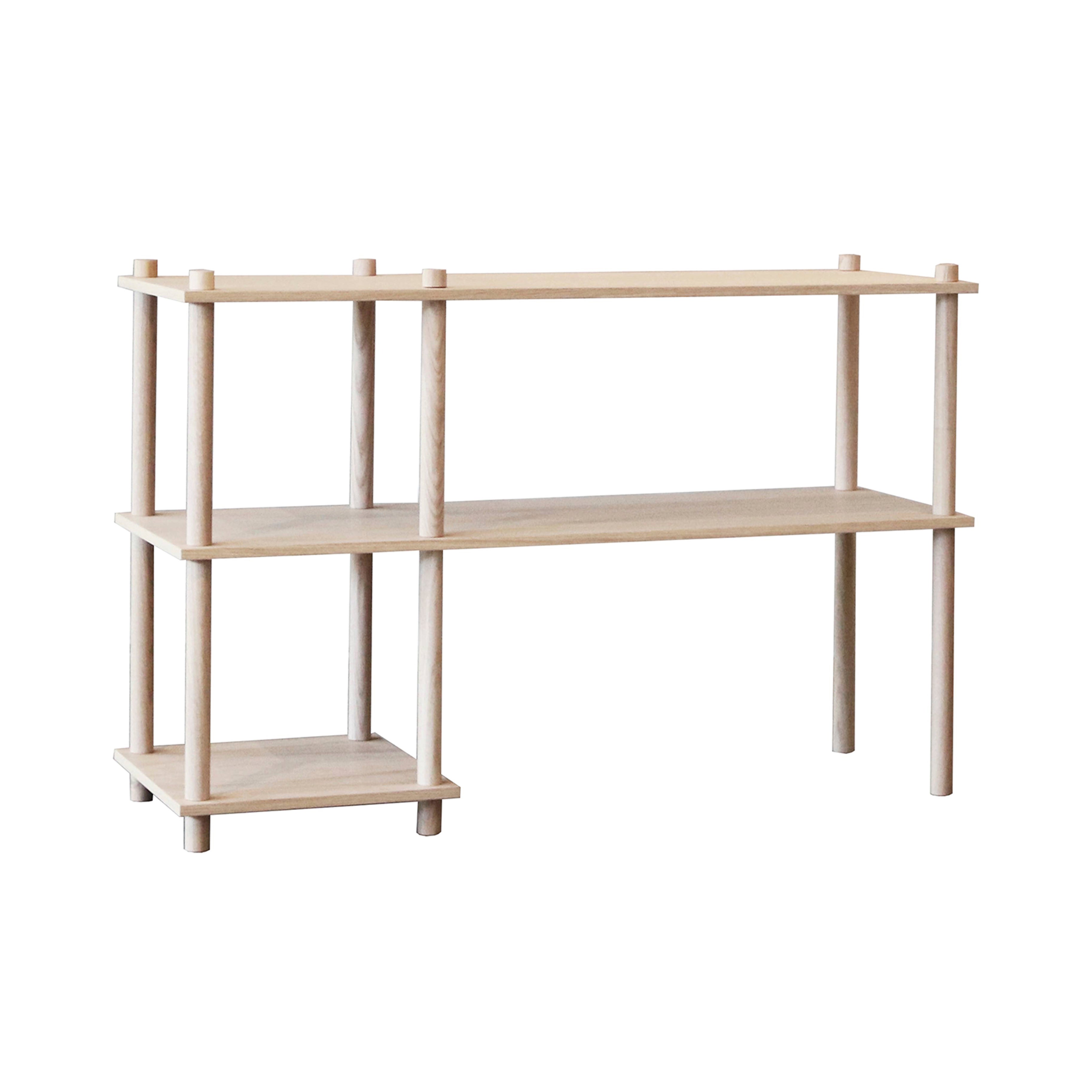 Elevate Shelving System Modular: Configuration 2 + White Pigmented Oak