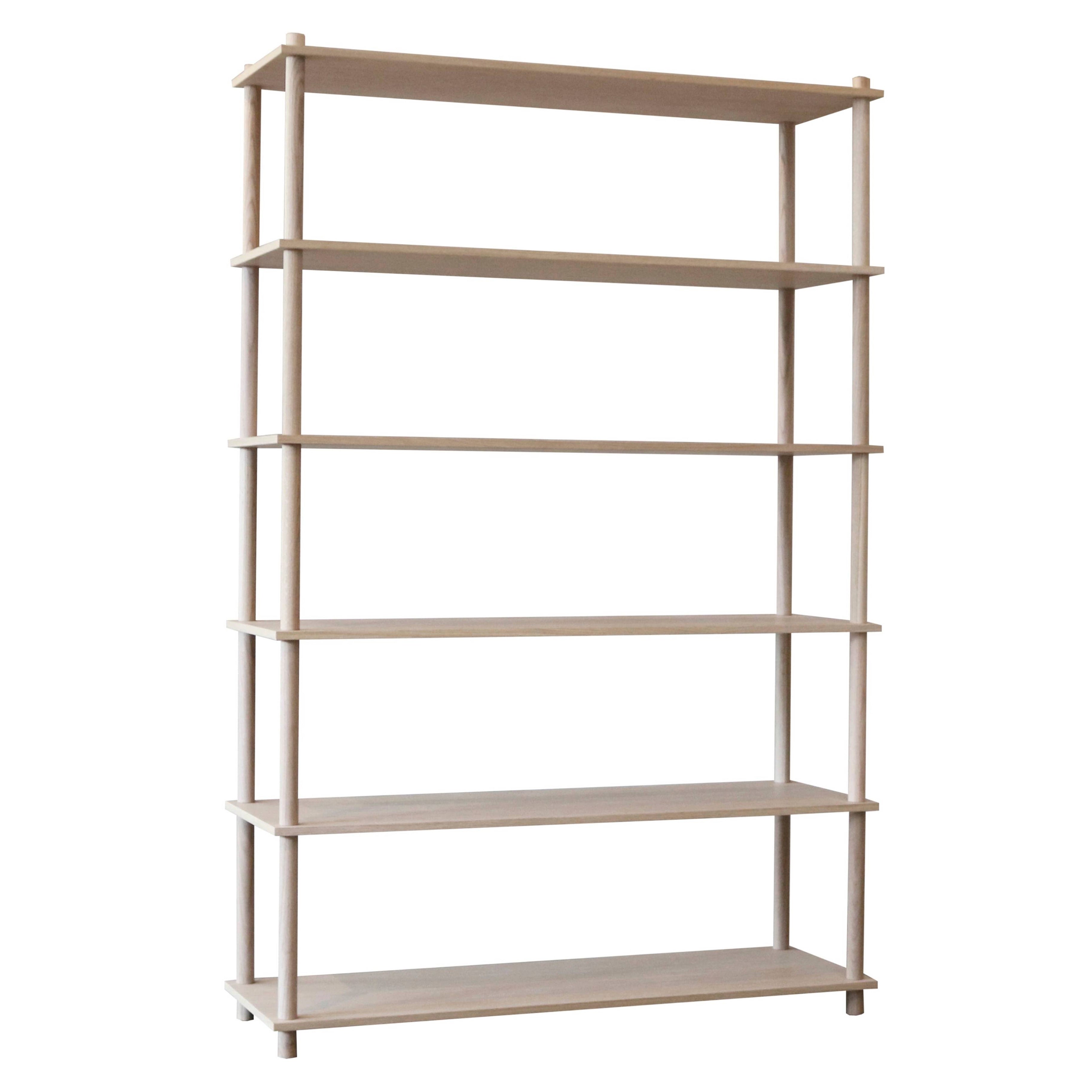 Elevate Shelving System Modular: Configuration 6 + White Pigmented Oak