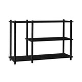 Elevate Shelving System Modular: Configuration 3 + Black Painted Oak