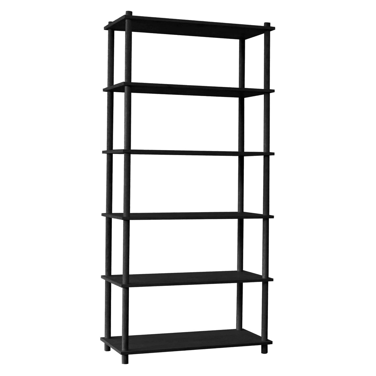 Elevate Shelving System Modular: Configuration 5 + Black Painted Oak