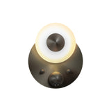 Naboo Wall Light: Base Mount - Diffuser + Spot + Satin Graphite + Satin Graphite