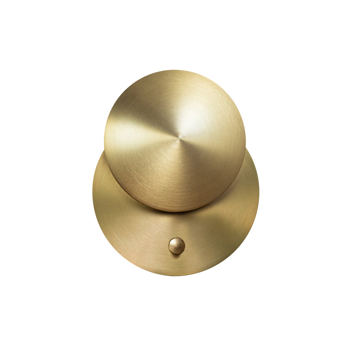 Naboo Wall Light: Base Mount - Reflector + Satin Brass + Satin Brass