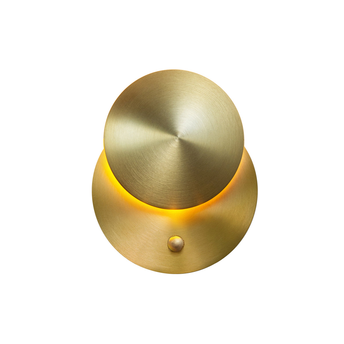 Naboo Wall Light: Base Mount - Reflector + Satin Brass + Satin Brass
