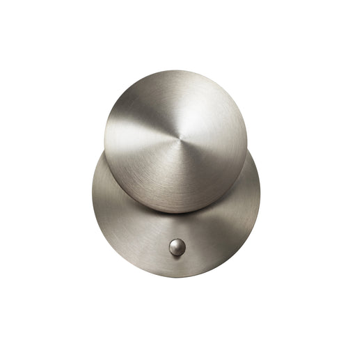 Naboo Wall Light: Base Mount - Reflector + Satin Nickel + Satin Nickel