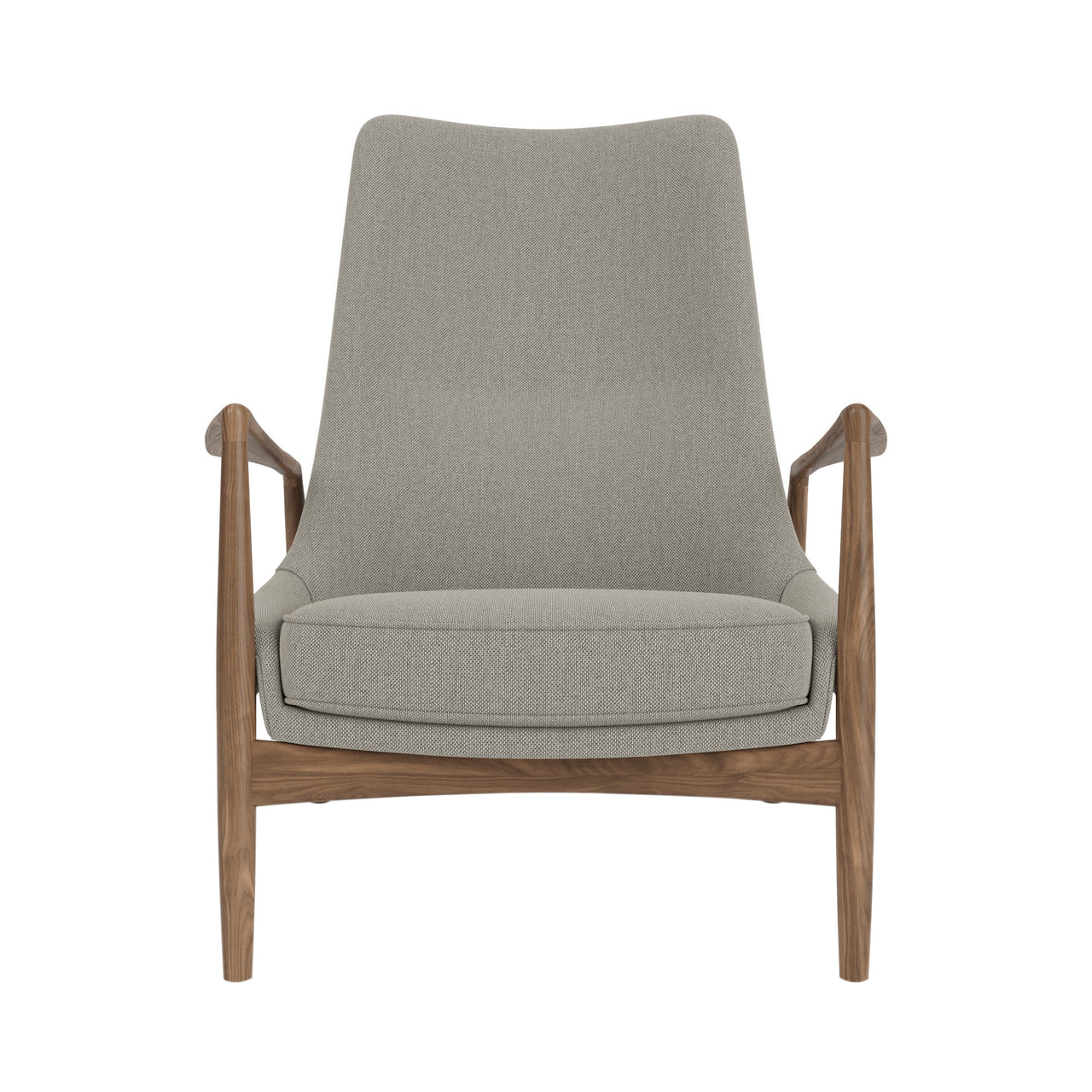 The Seal Lounge Chair: High + Walnut + Re-Wool 0218