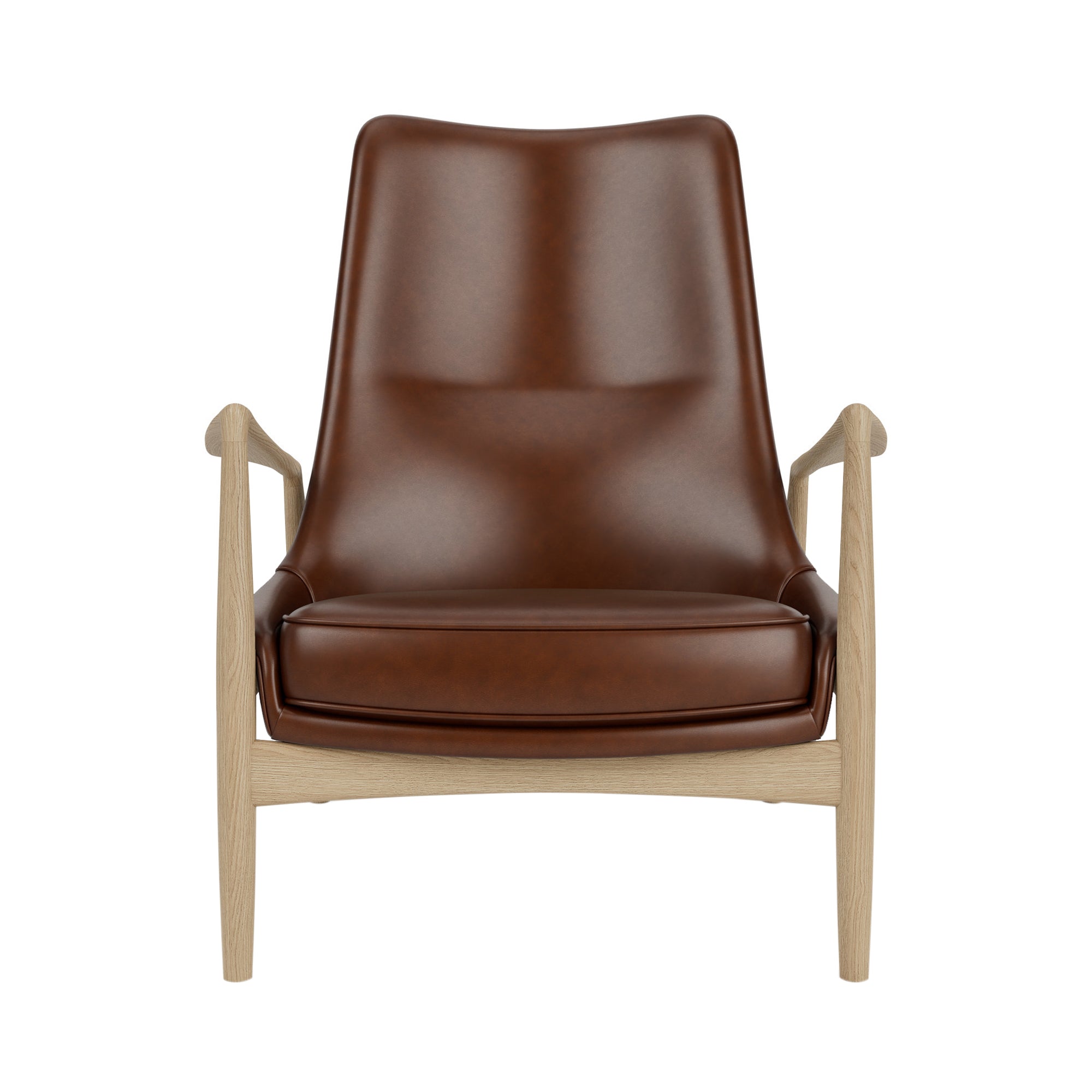 The Seal Lounge Chair: High + Natural Oak + Dakar 0329