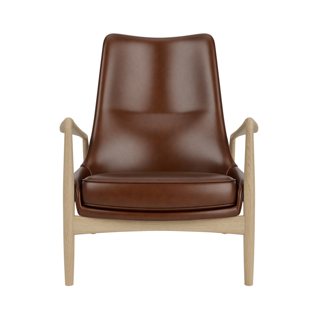 The Seal Lounge Chair: High + Natural Oak + Dakar 0329