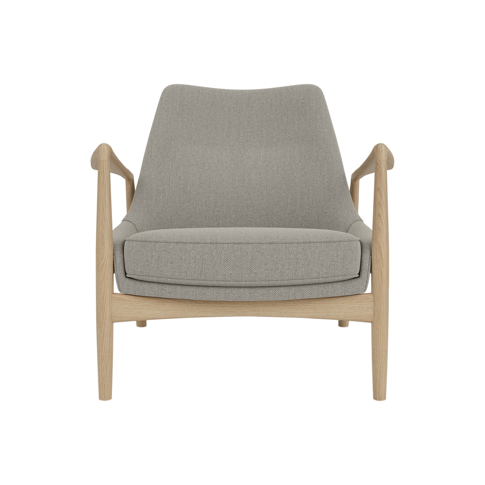 The Seal Lounge Chair: Low + Natural Oak + Re-Wool 0218