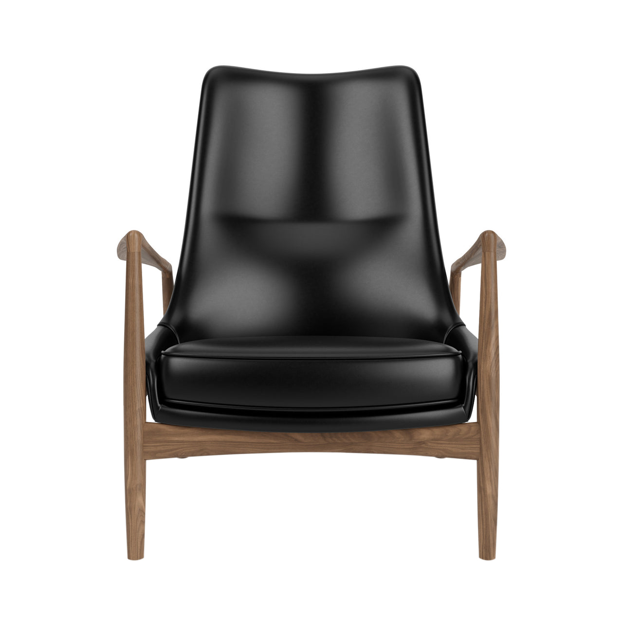 The Seal Lounge Chair: High + Walnut +  Dakar 0842