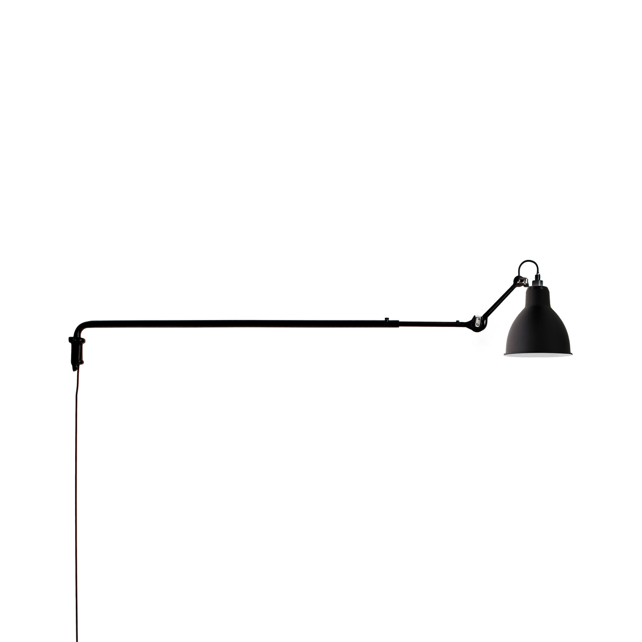 Lampe Gras N°213 Wall Lamp: Black + Round