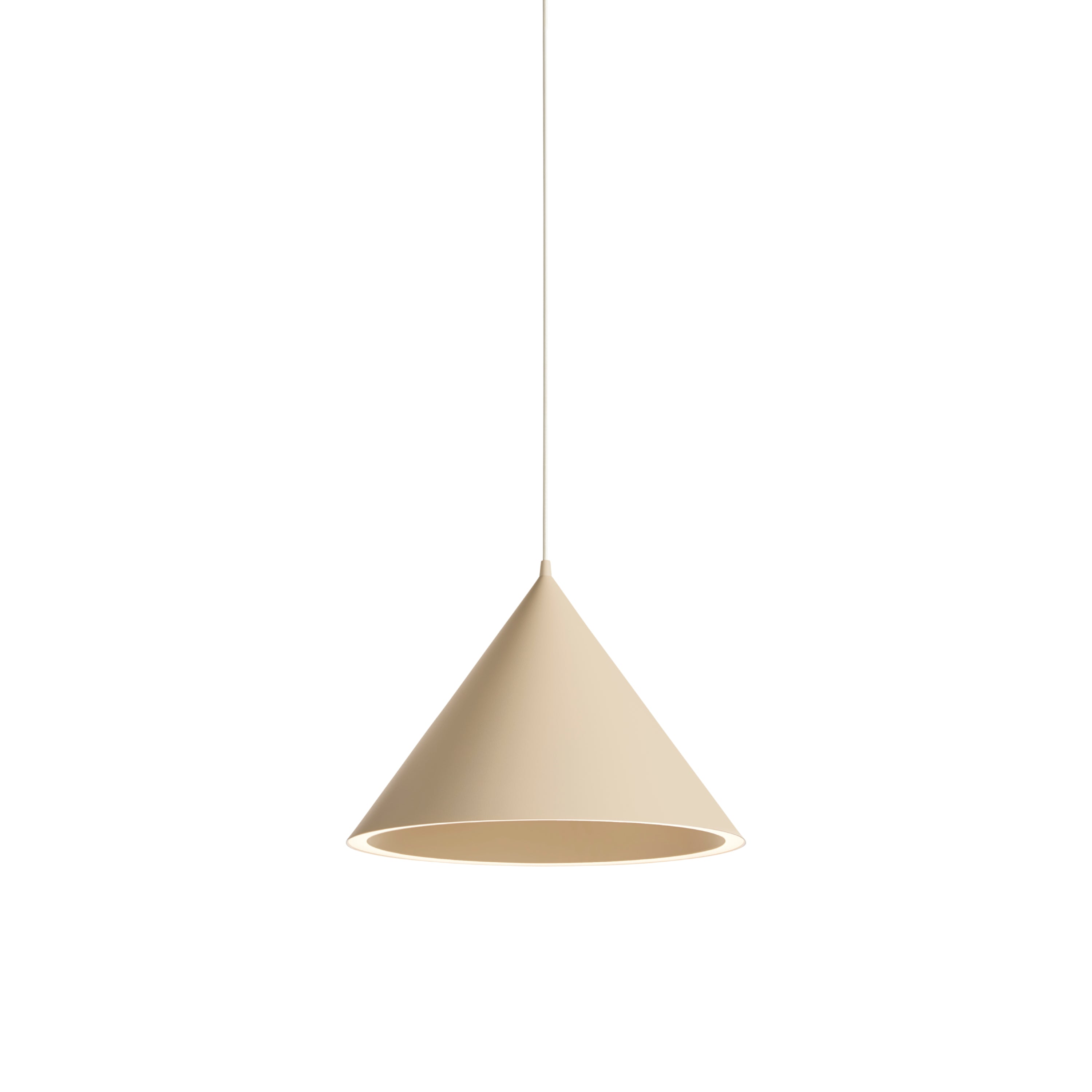 Annular Pendant Light: Small + Beige