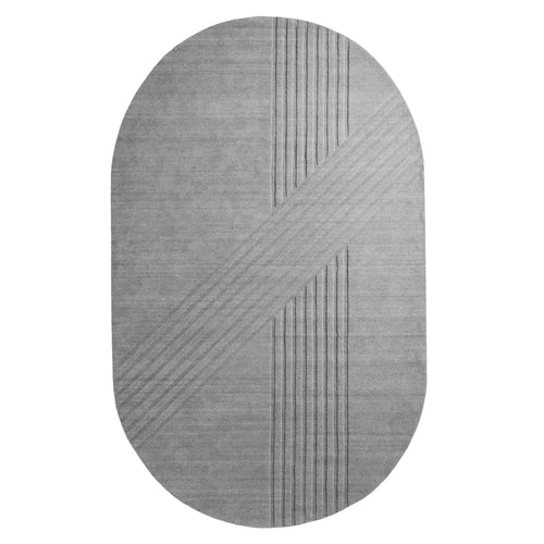 Kyoto Oval Rug : Grey
