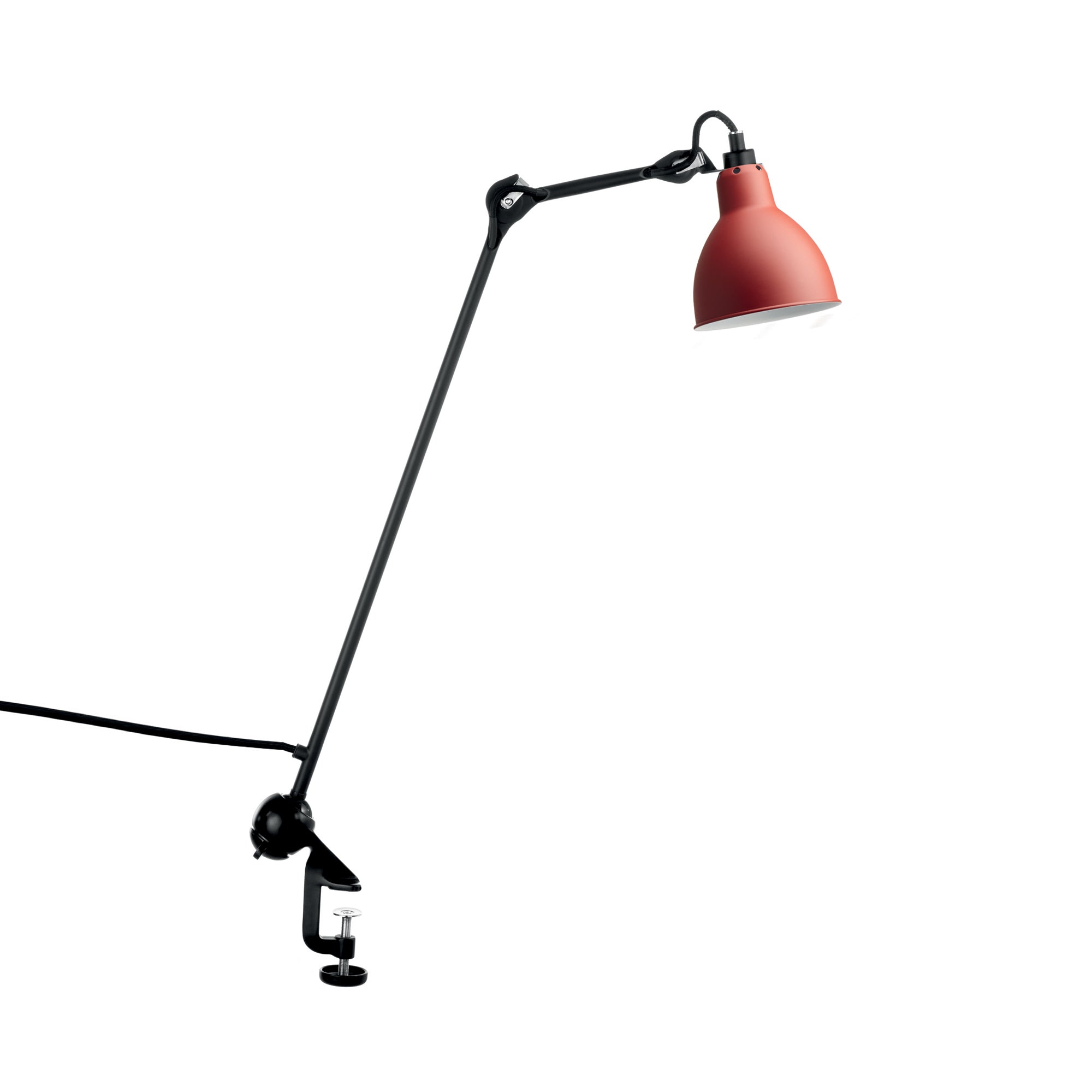 Lampe Gras N°201 Lamp: Red + Round