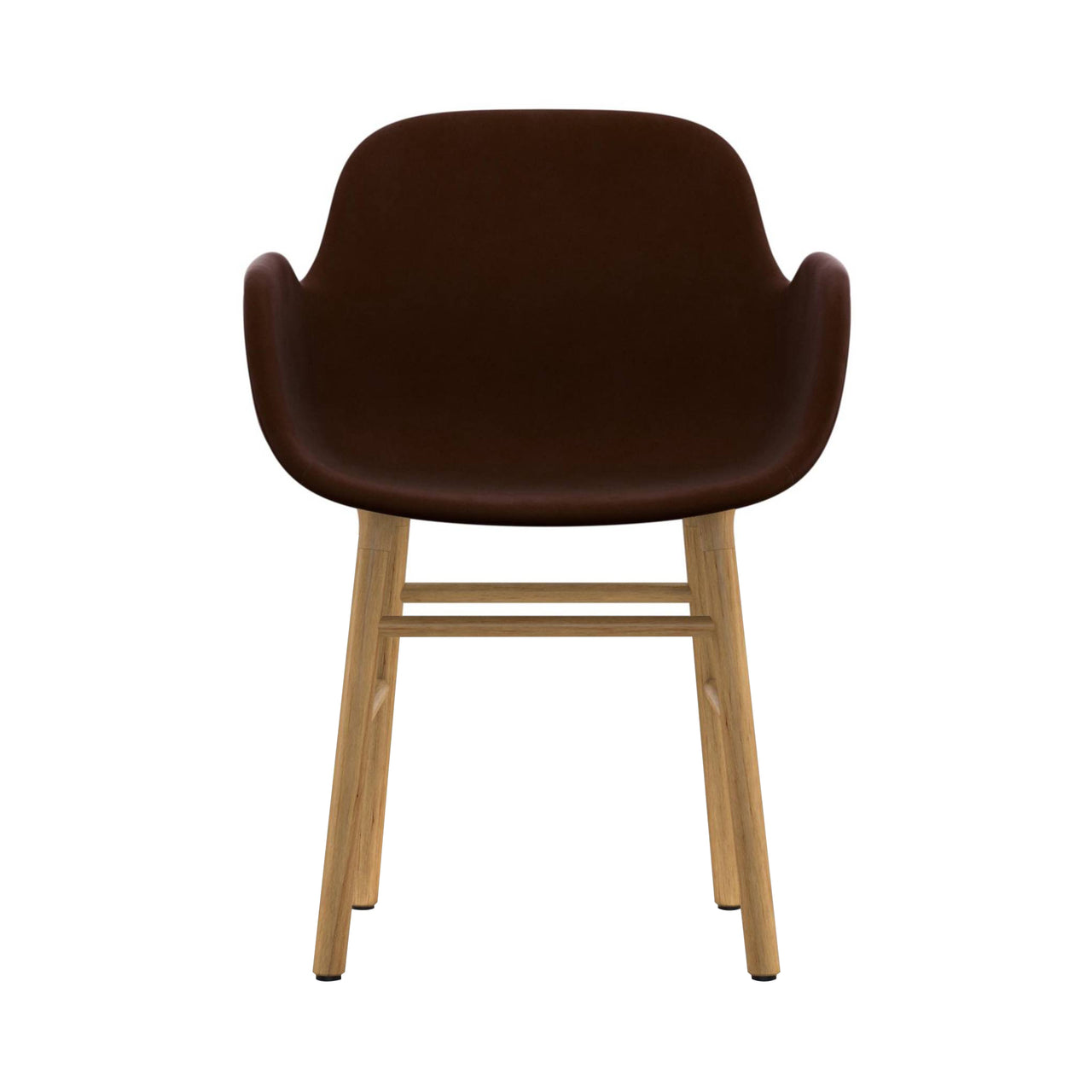 Form Armchair: Wood Base + Full Upholstered + Oak
