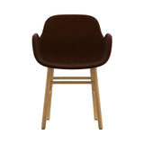 Form Armchair: Wood Base + Full Upholstered + Oak