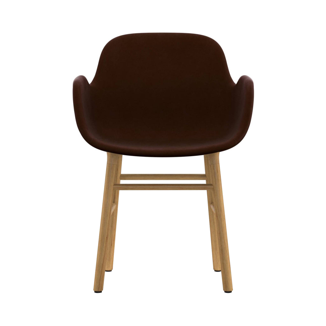 Form Armchair: Wood Base + Full Upholstered + Oak