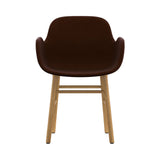 Form Armchair: Wood Base + Full Upholstered + Oak