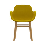 Form Armchair: Wood Base + Full Upholstered + Oak