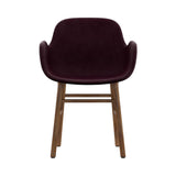 Form Armchair: Wood Base + Full Upholstered + Walnut