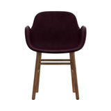 Form Armchair: Wood Base + Full Upholstered + Walnut