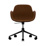 Form Armchair: Swivel 5W Gaslift Upholstered + Black Aluminum