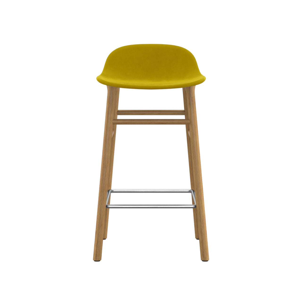 Form Bar + Counter Stool: Oak Upholstered + Counter