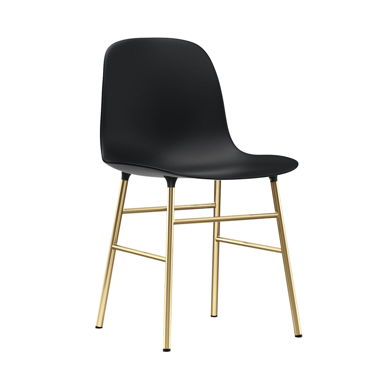 Form Chair: Brass + Black