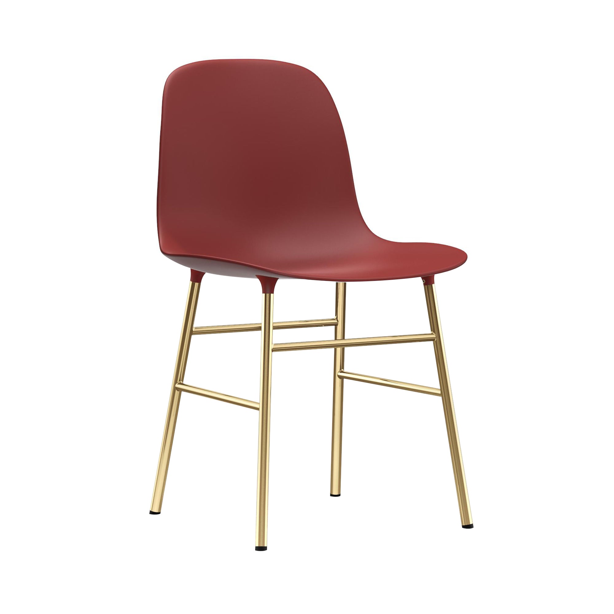 Form Chair: Brass + Red