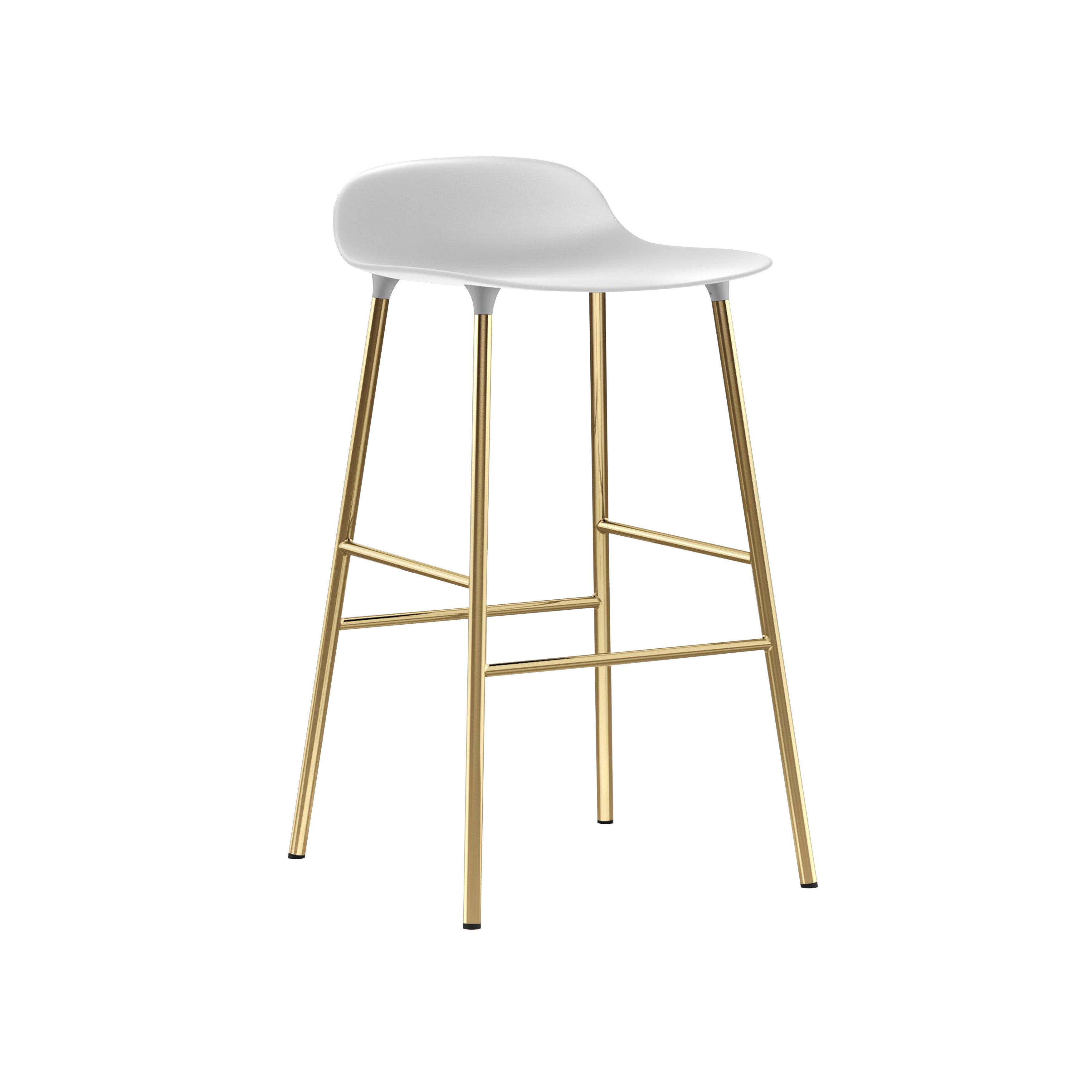 Form Bar + Counter Stool: Brass + Counter + White