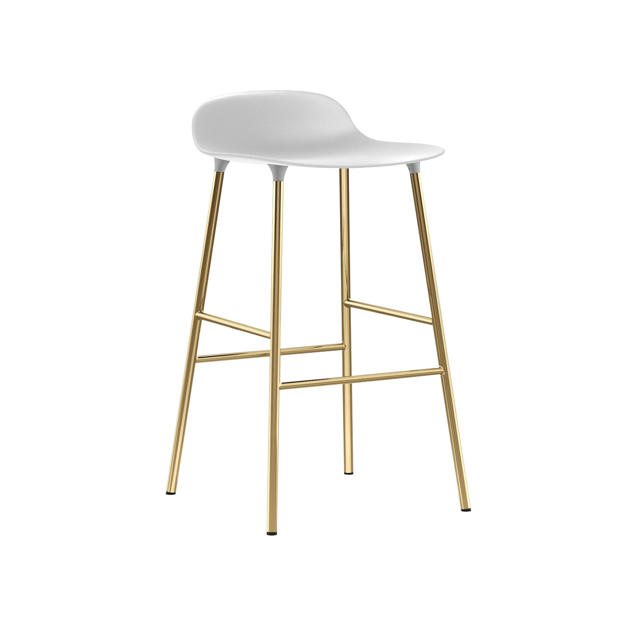 Form Bar + Counter Stool: Brass + Counter + White