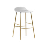 Form Bar + Counter Stool: Brass + Counter + White
