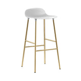 Form Bar + Counter Stool: Brass + Bar + White