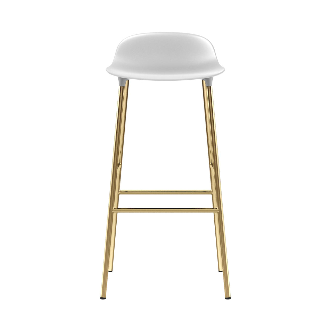 Form Bar + Counter Stool: Brass + Bar + White