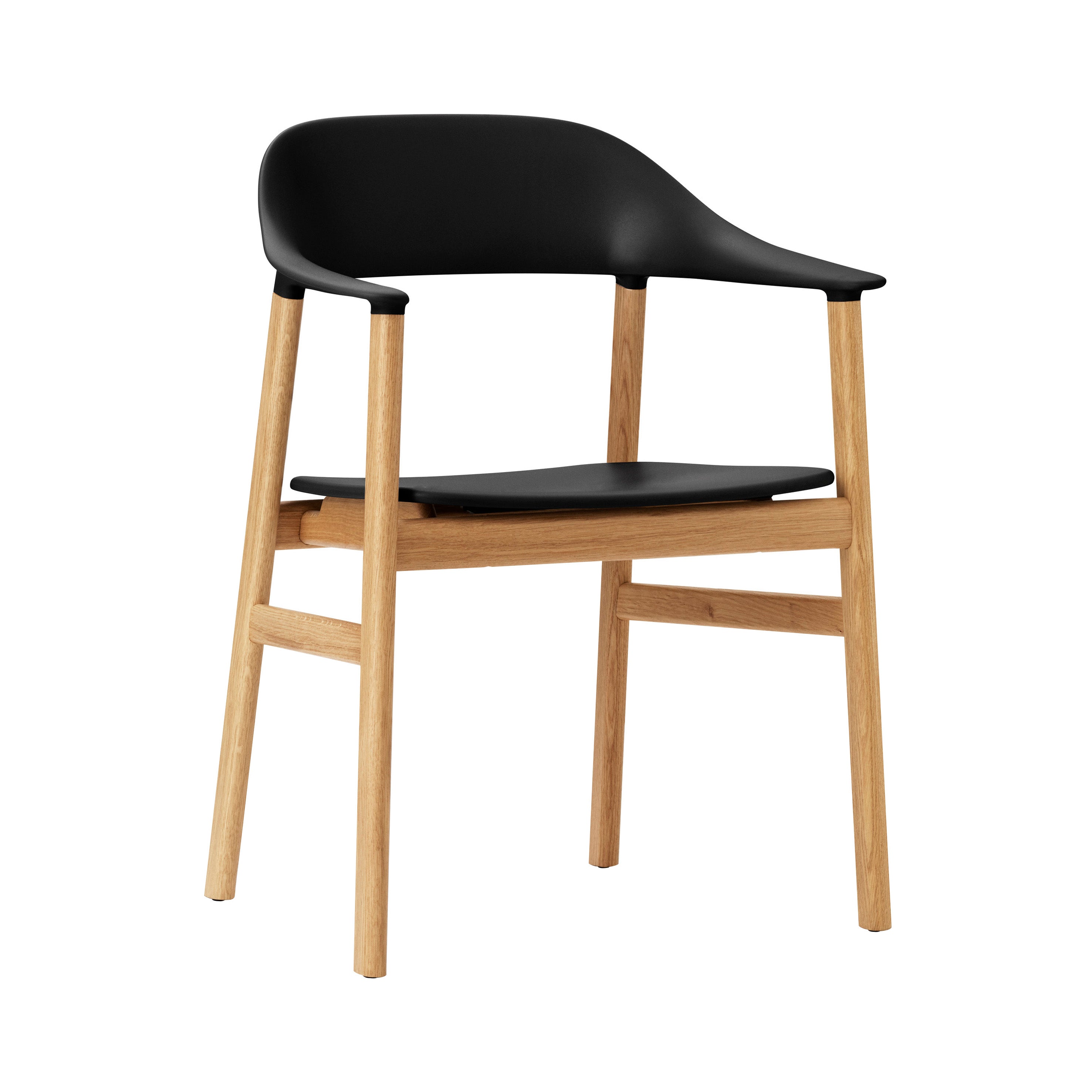 Herit Armchair: Oak + Black