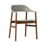 Herit Armchair: Smoked Oak + Dusty Green