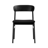 Herit Chair: Upholstered + Black Oak + Black + Synergy Black