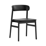Herit Chair: Upholstered + Black Oak + Black + Spectrum Leather Black