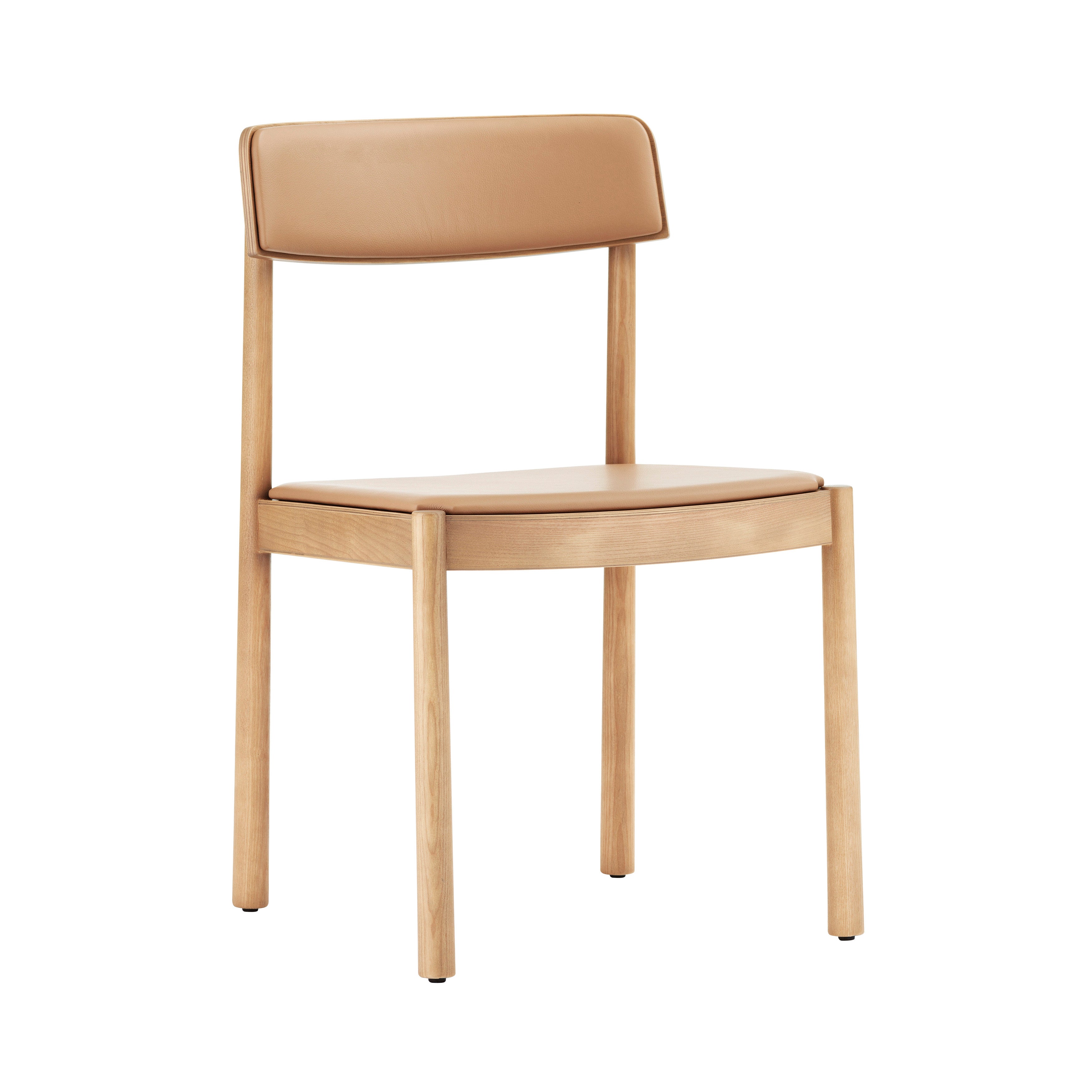 Timb Chair: Upholstered + Tan + Ultra Leather Camel