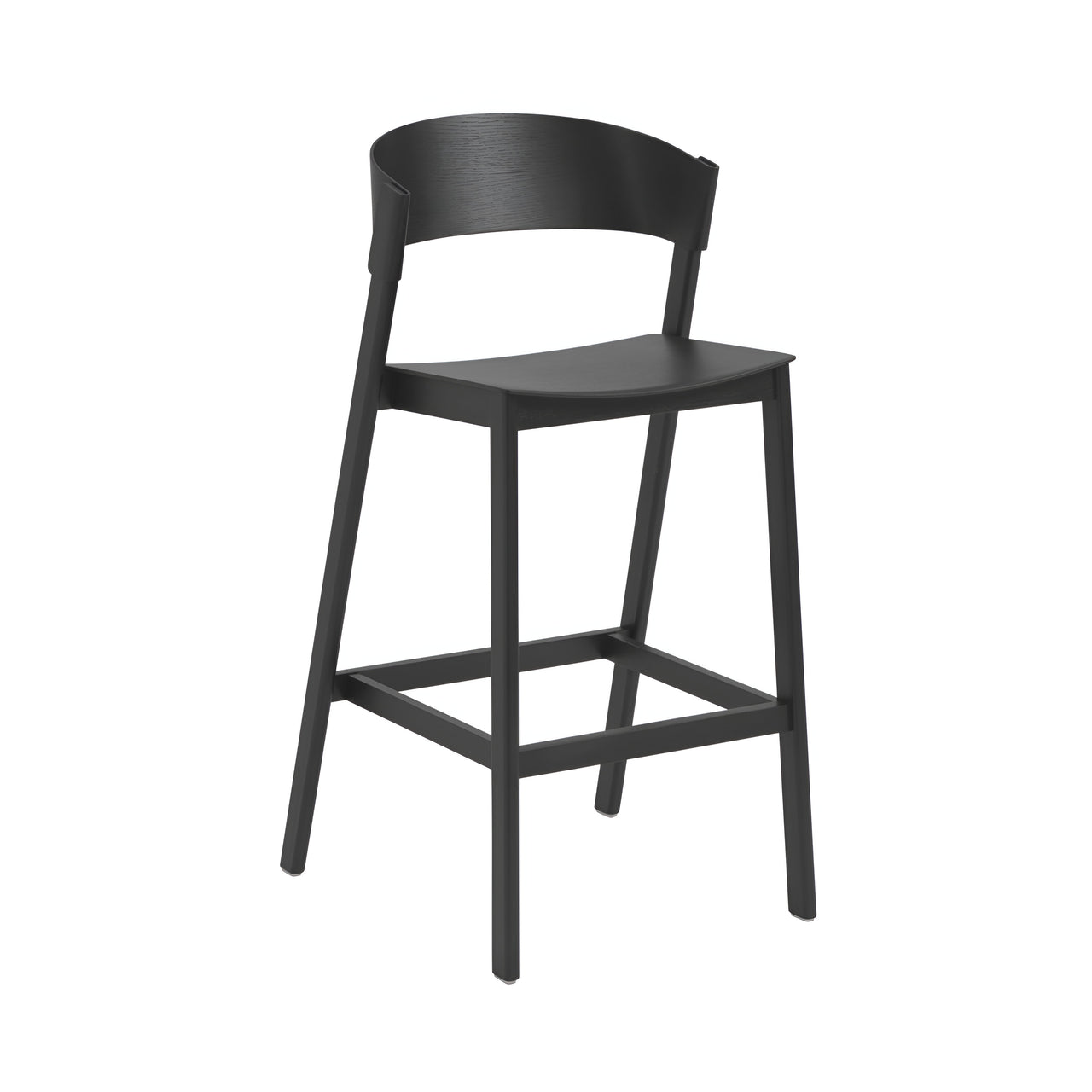 Cover Bar + Counter Stool: Bar + Black + With Footrest