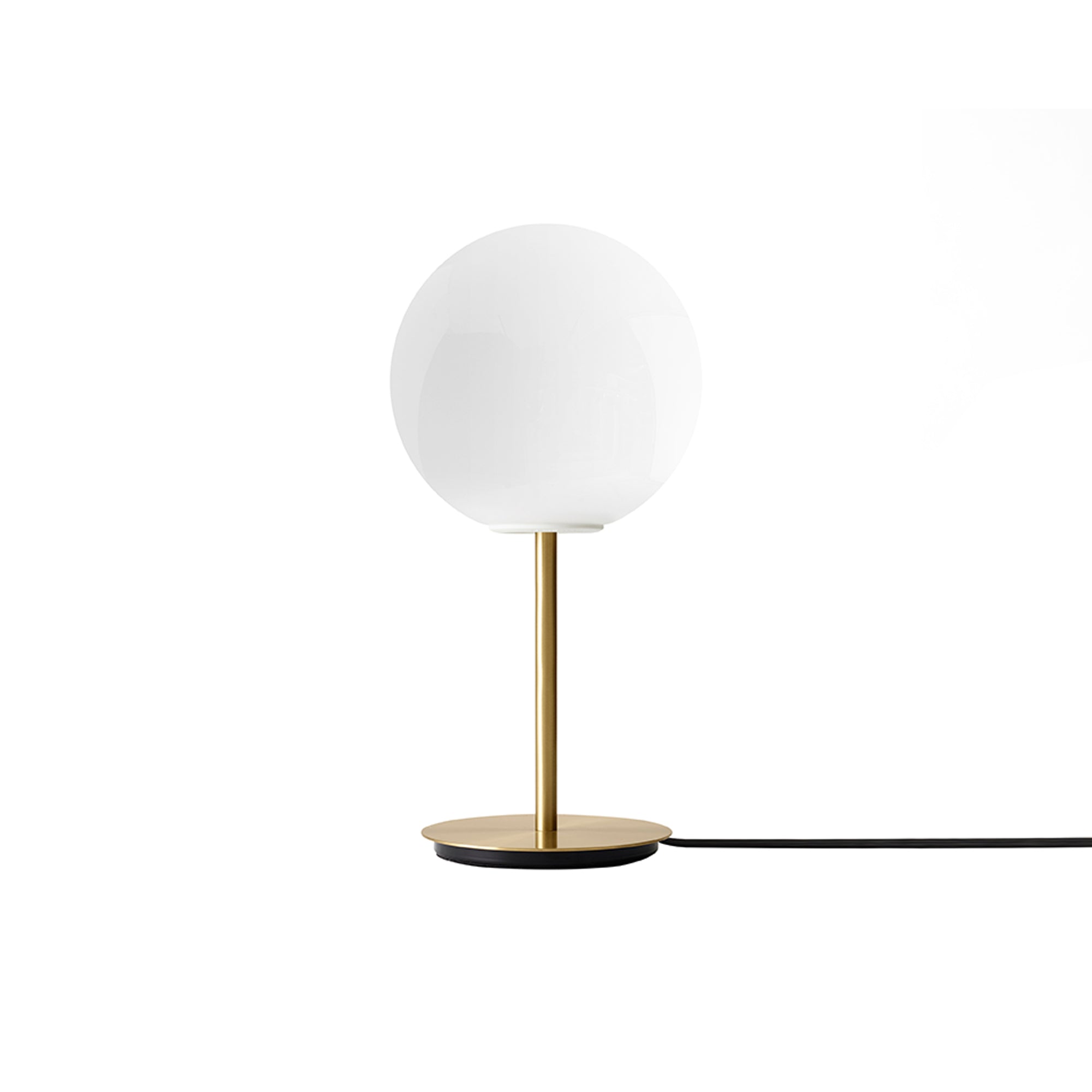 TR Bulb Table Lamp: Matte + Brushed Brass