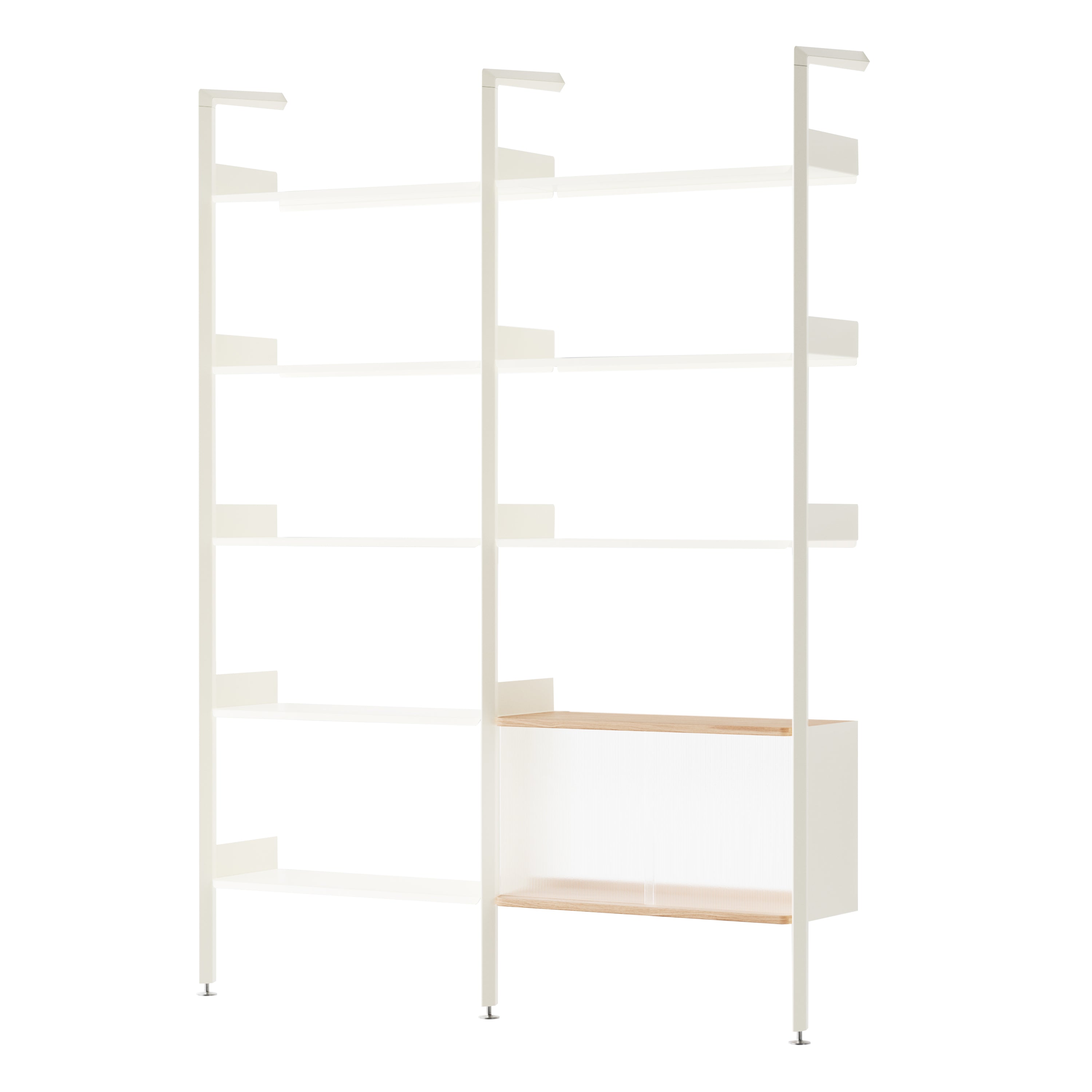 Rombe Modular Shelving: Configuration C + Alabaster