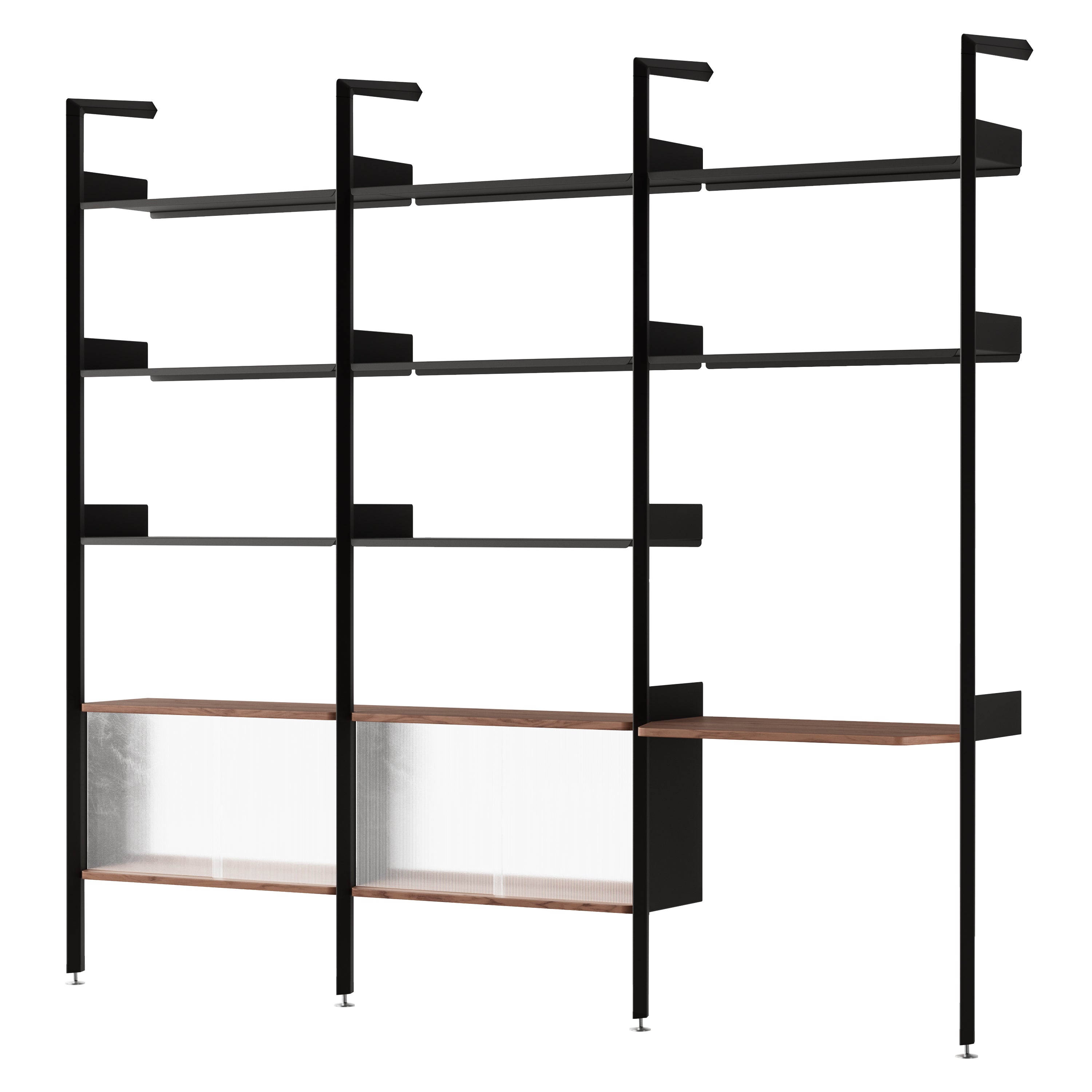 Rombe Modular Shelving: Configuration J + Anthracite