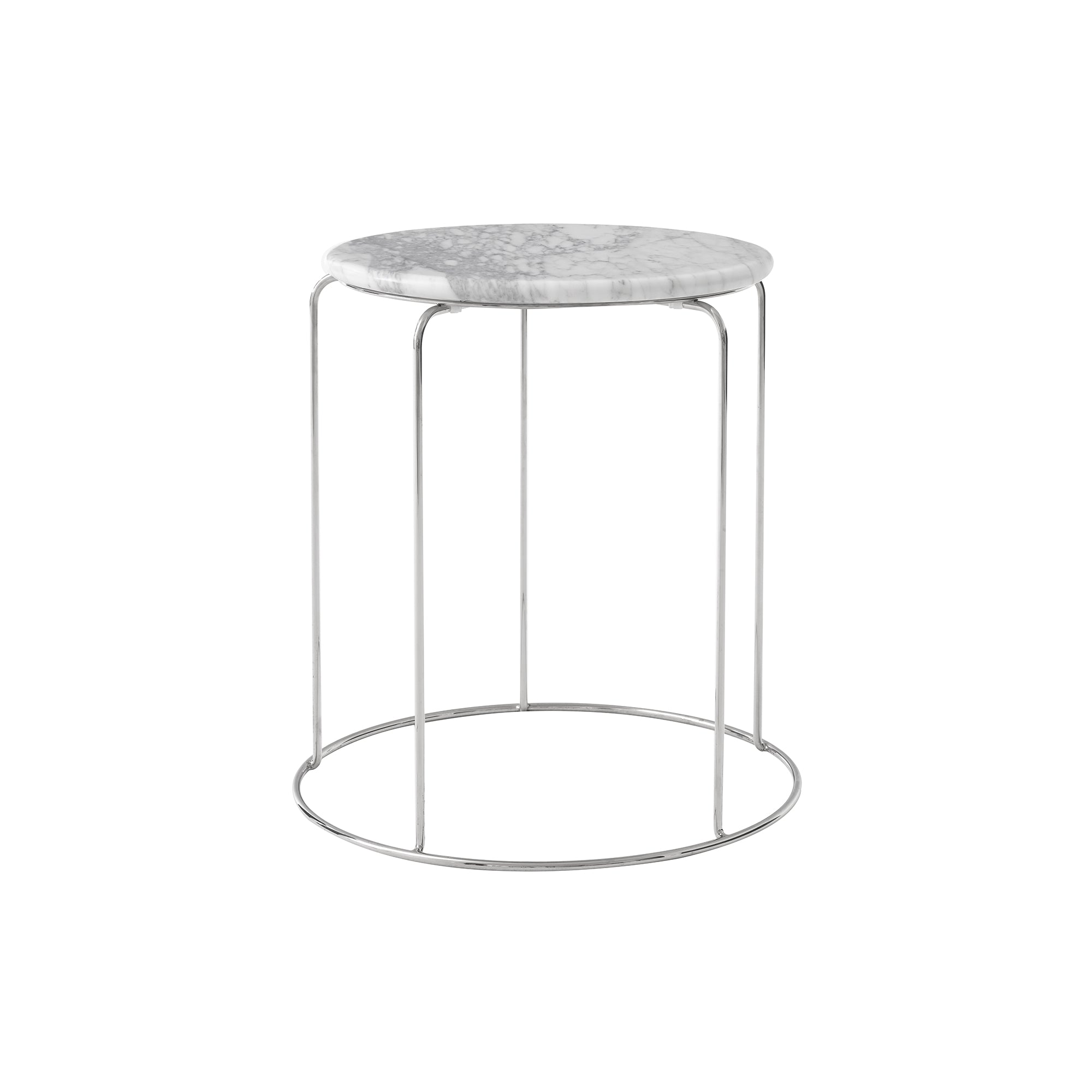 Wire Stool VP11: Marble + Bianco Carrara