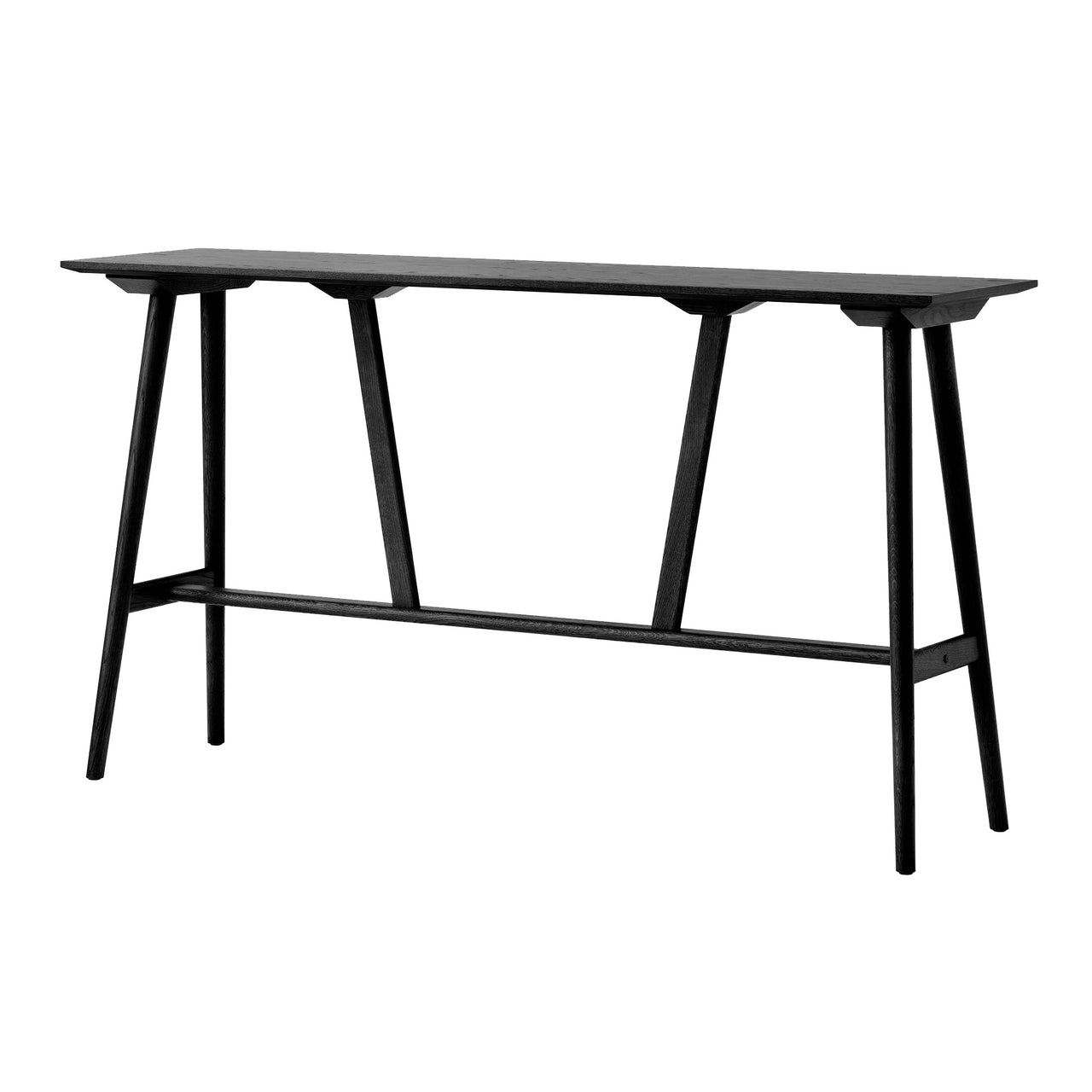In Between Bar + Counter Table: 4 legs + Bar - SK27 + Black Lacquered Oak