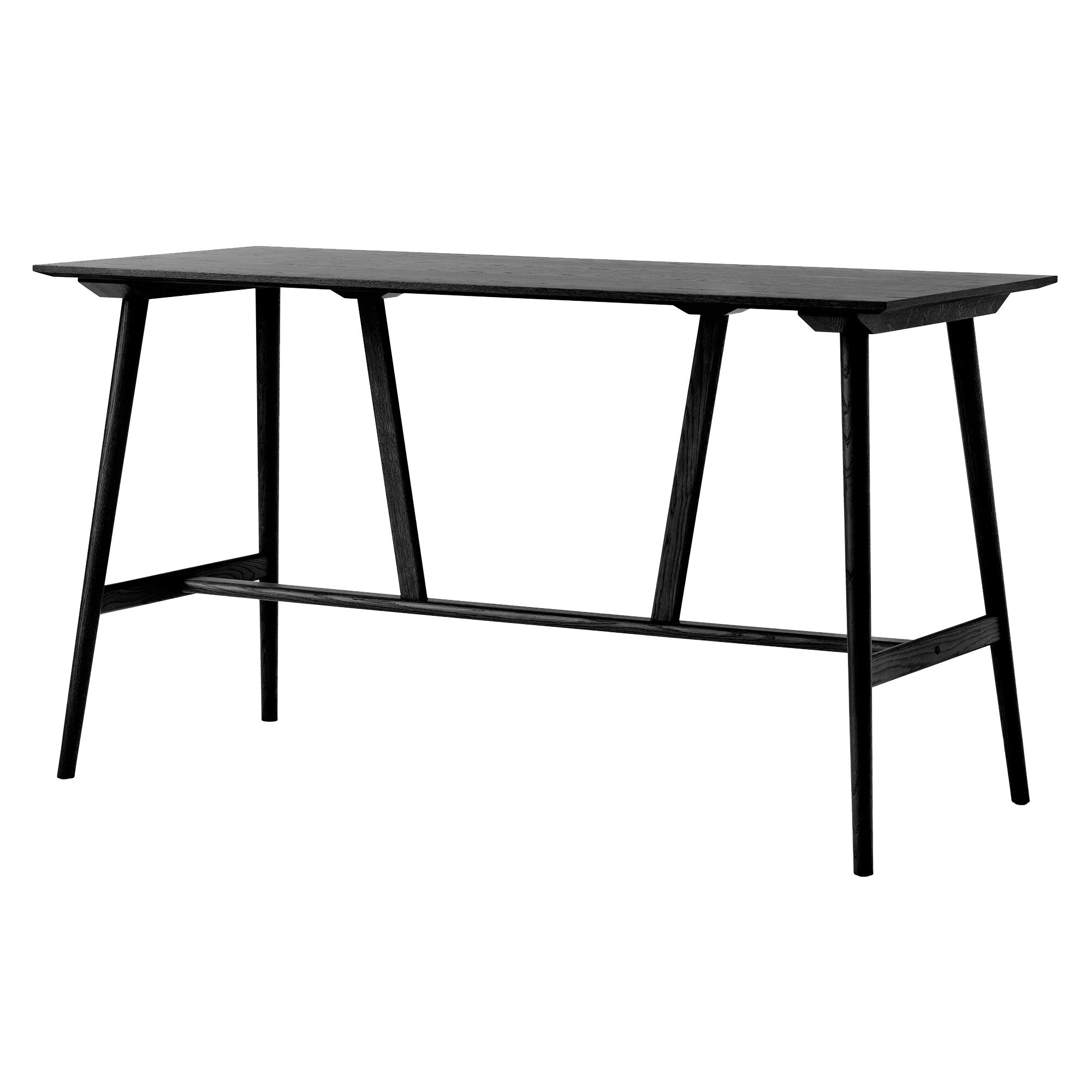 In Between Bar + Counter Table: 4 legs + Bar - SK28 + Black Lacquered Oak